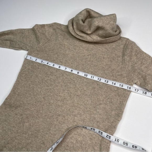 Athleta Cashmere Surrey Sweater Turtleneck Neutral Quiet Luxury Office Boho - Picture 11 of 14